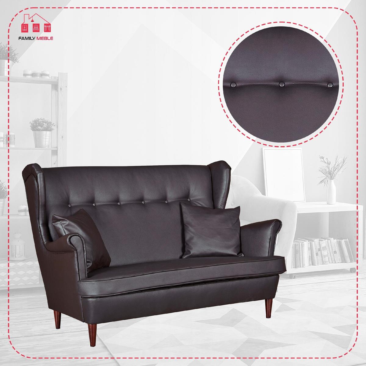 Zestaw wypoczynkowy eko skóra sofa + 2F+2P nr. 4