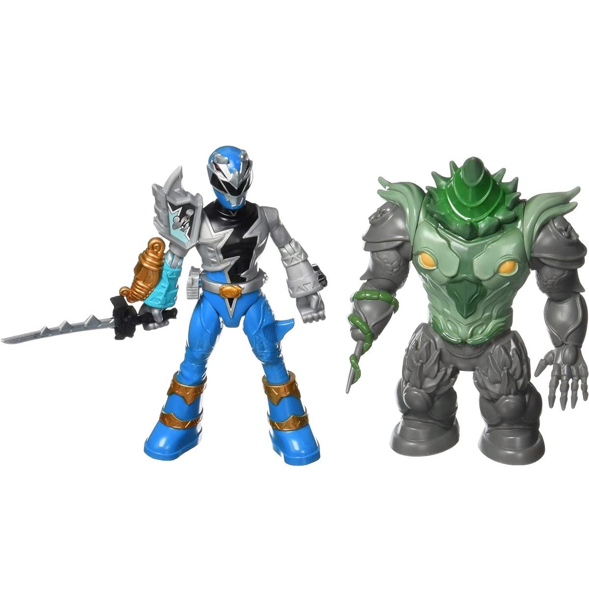 Figurka power rangers dino fury battle attackers blue niebieski ranger vs shockhorn dla dziecka nr. 2