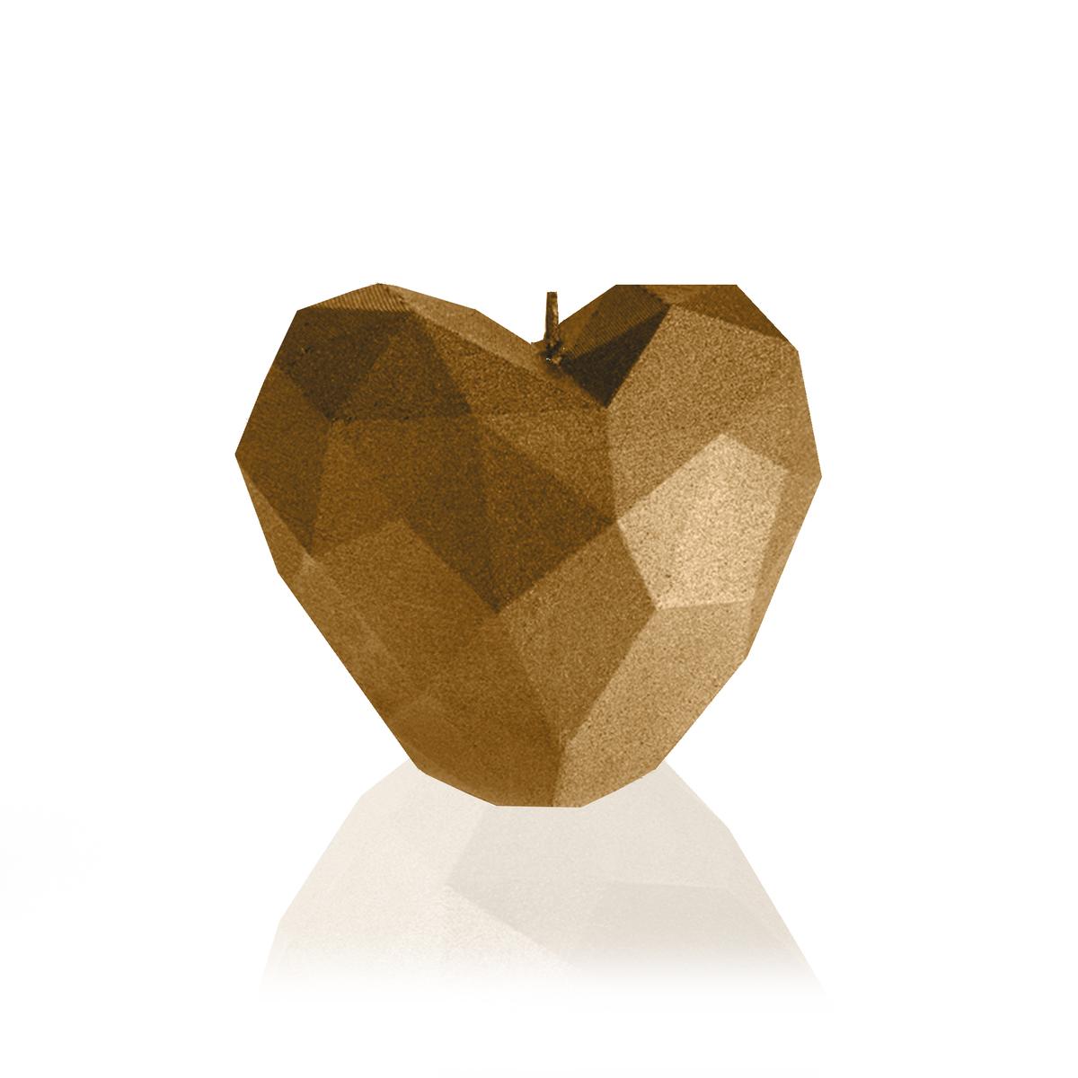 Świeca Heart Low-Poly Classic Gold nr. 2