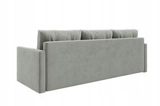 Kanapa IVIO 230x87x86 cm sofa z funkcją spania rozkładana velvet welur jasnoszara do salonu - Miniaturka zdjęcia nr 6