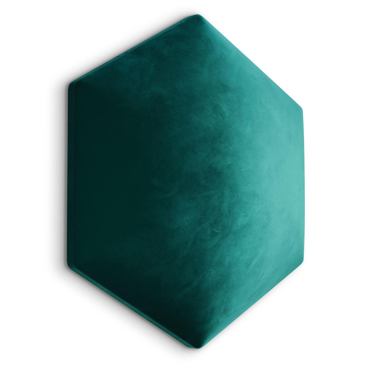 Panele tapicerowane 26x30  hexagon magic velvet turkusowy