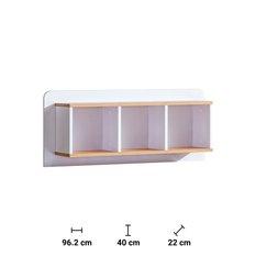 Szafka wisząca 96,2x22x40 cm Lorento biały brylantowy dąb nash do pokoju - Miniaturka zdjęcia nr 2