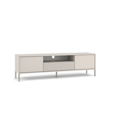 Szafka RTV KAMARO 47x164x40 cm  kaszmir beż lamele front ryflowany + klasyczny - Miniaturka zdjęcia nr 10