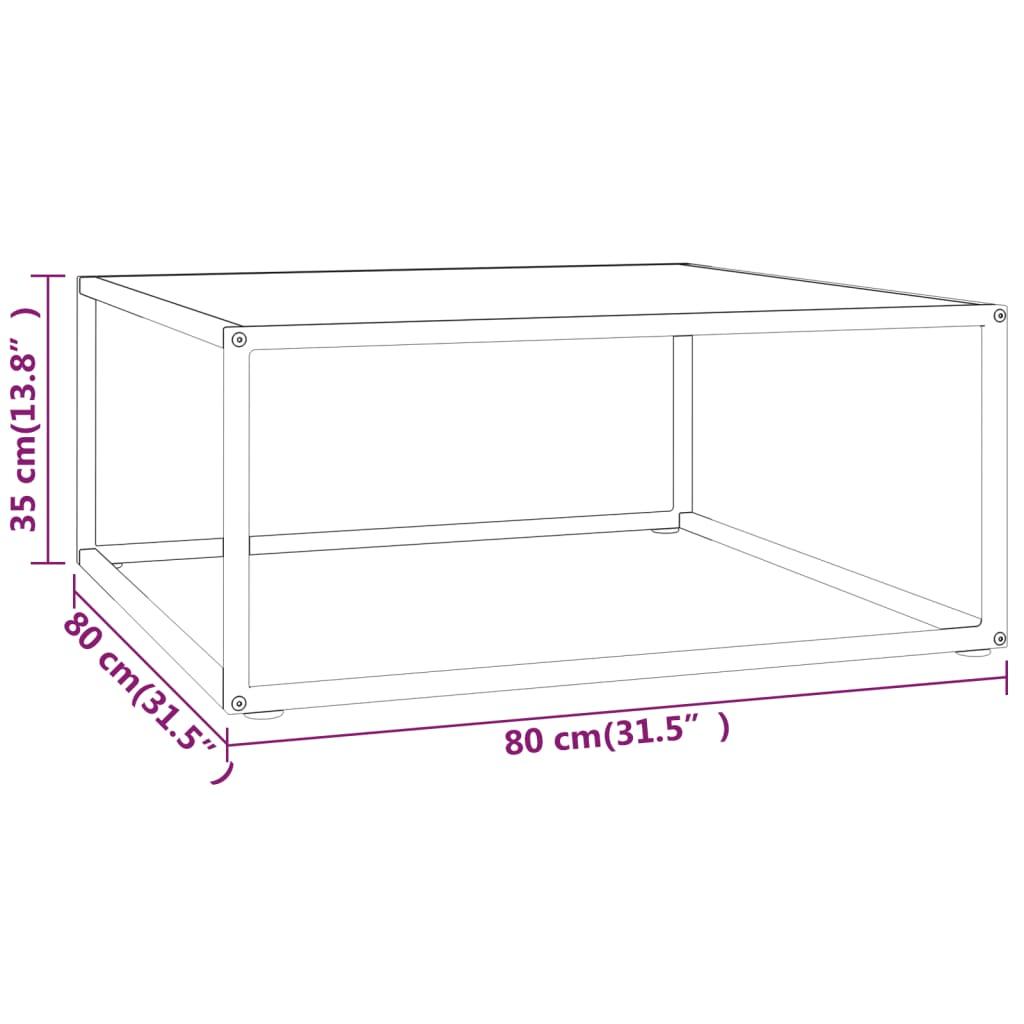  Stolik kawowy 80x80x35 cm do salonu jadalni pokoju dziennego szkło biały marmur nr. 5