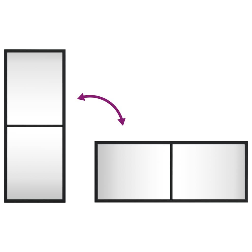 Lustro 20x50 cm do sypialni łazienki ścienne prostokątne żelazo czarne nr. 7