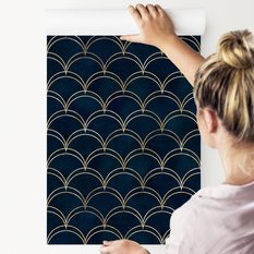 Tapeta Dekoracyjna Granatowy GEOMETRYCZNY Wzór  - Miniaturka zdjęcia nr 5