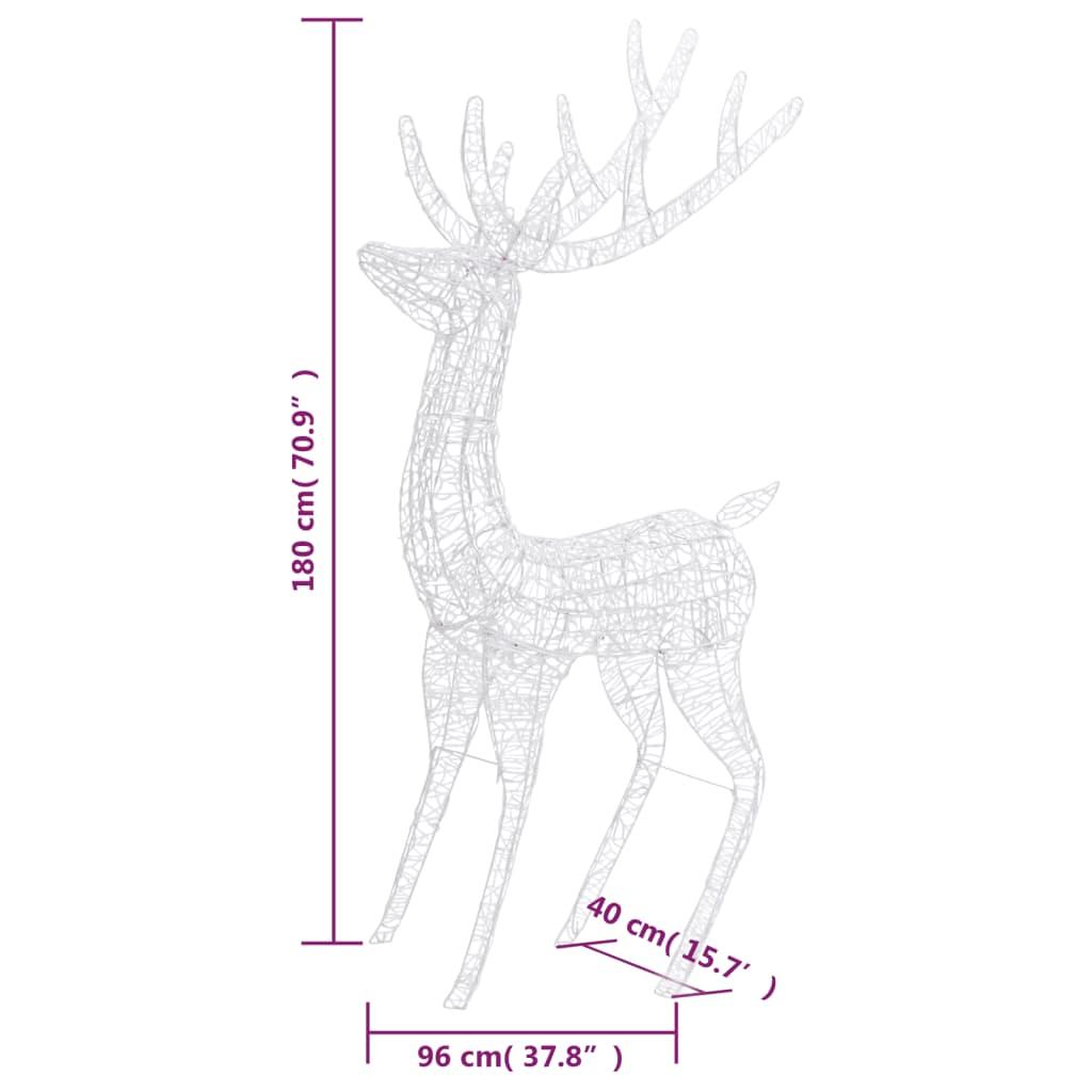 Renifery XXL 180 cm 3 szt 250 LED kolorowe z akrylu świąteczne do ogrodu nr. 7