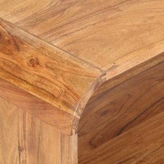  Stolik kawowy 90x50x30 cm z praktyczną półką z litego drewna akacjowego do salonu - Miniaturka zdjęcia nr 5