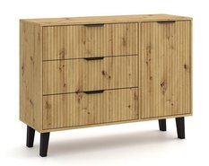 Komoda Scandi 81,5x110x39 cm do salonu dąb artisan - Miniaturka zdjęcia nr 1