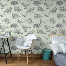 Tapeta do pokoju dziecięcego DINOZAURY zwierzęta, dekoracja nowoczesna  - Miniaturka zdjęcia nr 3
