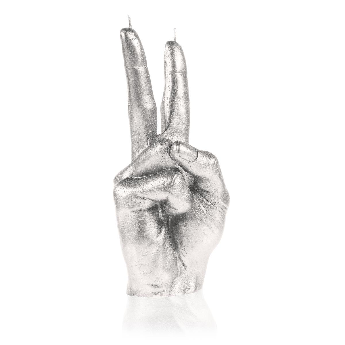 Świeca Hand PEACE Silver nr. 2