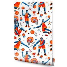 Tapeta KOSZYKÓWKA Pop-Art Piłka Sport Koszykarze  - Miniaturka zdjęcia nr 1