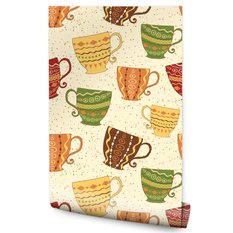 Tapeta malowane kubki wzory kropki do kuchni  - Miniaturka zdjęcia nr 1