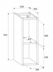 Szafka z umywalkami i blatem 140 cm biała + regał wotan do łazienki  - Miniaturka zdjęcia nr 10