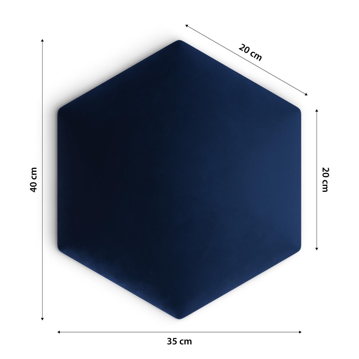 Panele tapicerowane 35x40 hexagon magic velvet granatowy nr. 4
