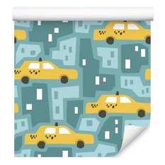 Tapeta Do Pokoju Dziecięcego Żółte TAXI Taksówki 53x1000  - Miniaturka zdjęcia nr 5