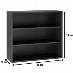 Korpus szafka kuchenna górna 80x72x30 cm z akcesoriami czarny - Miniaturka zdjęcia nr 2
