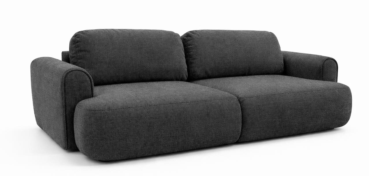 Kanapa z funkcją spania ITALY 250x100x82 cm FLOW 25  trzyosobowa sofa rozkładana tkanina antracyt nr. 2