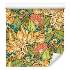 Tapeta Dekoracyjna KWIATOWE Ornamenty Liście Wzór  - Miniaturka zdjęcia nr 6