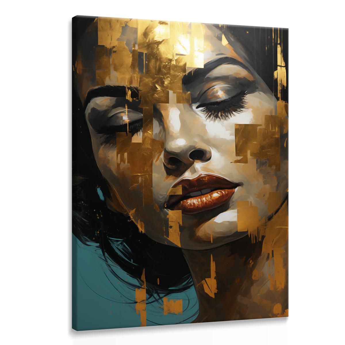 Obraz Nowoczesny PORTRET Kobiety Usta Styl Glamour Do Sypialni 80x120cm