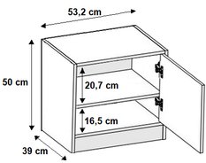 Garderoba Roj + 19 106,4x39x193 cm z lustrem do przedpokoju i wieszakami szafka na buty czarne lamele dąb craft - Miniaturka zdjęcia nr 2