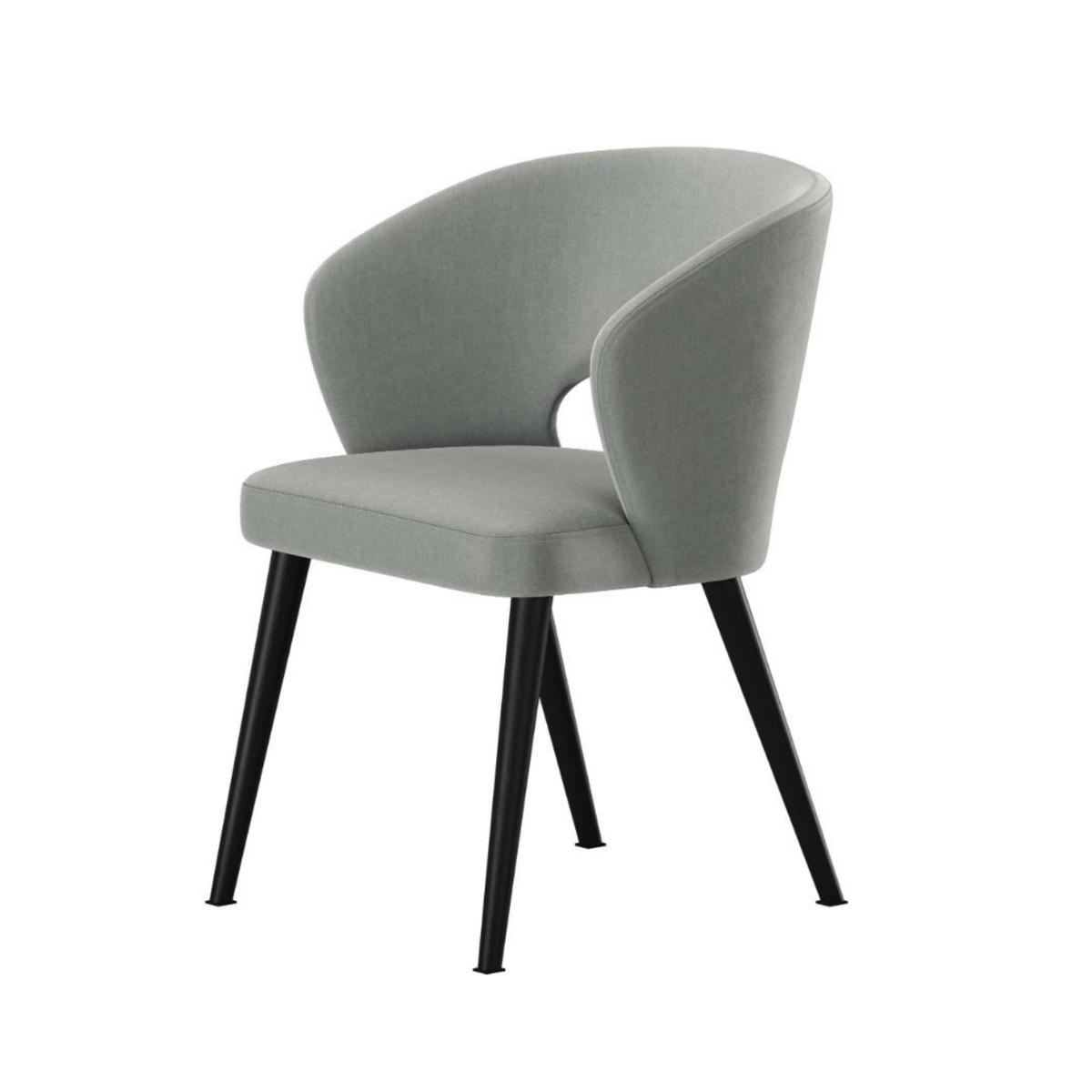 Krzesło DELUXE KR-8 50x60x85 cm welurowe do jadalni szary