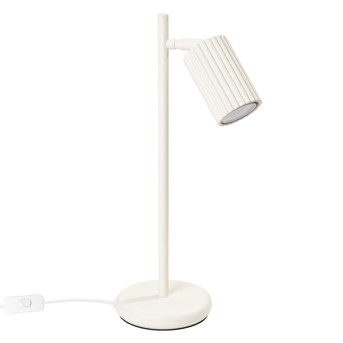 Lampa biurkowa Karbon 43x19.5x14.5cm do sypialni salonu beżowa