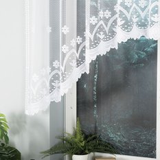 Firanka gotowa żakardowa FLORENTYNA 330x120 cm biała do sypialni - Miniaturka zdjęcia nr 2