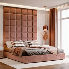 Panele tapicerowane 50x50 na ścianę magic velvet brudny róż - Miniaturka zdjęcia nr 5