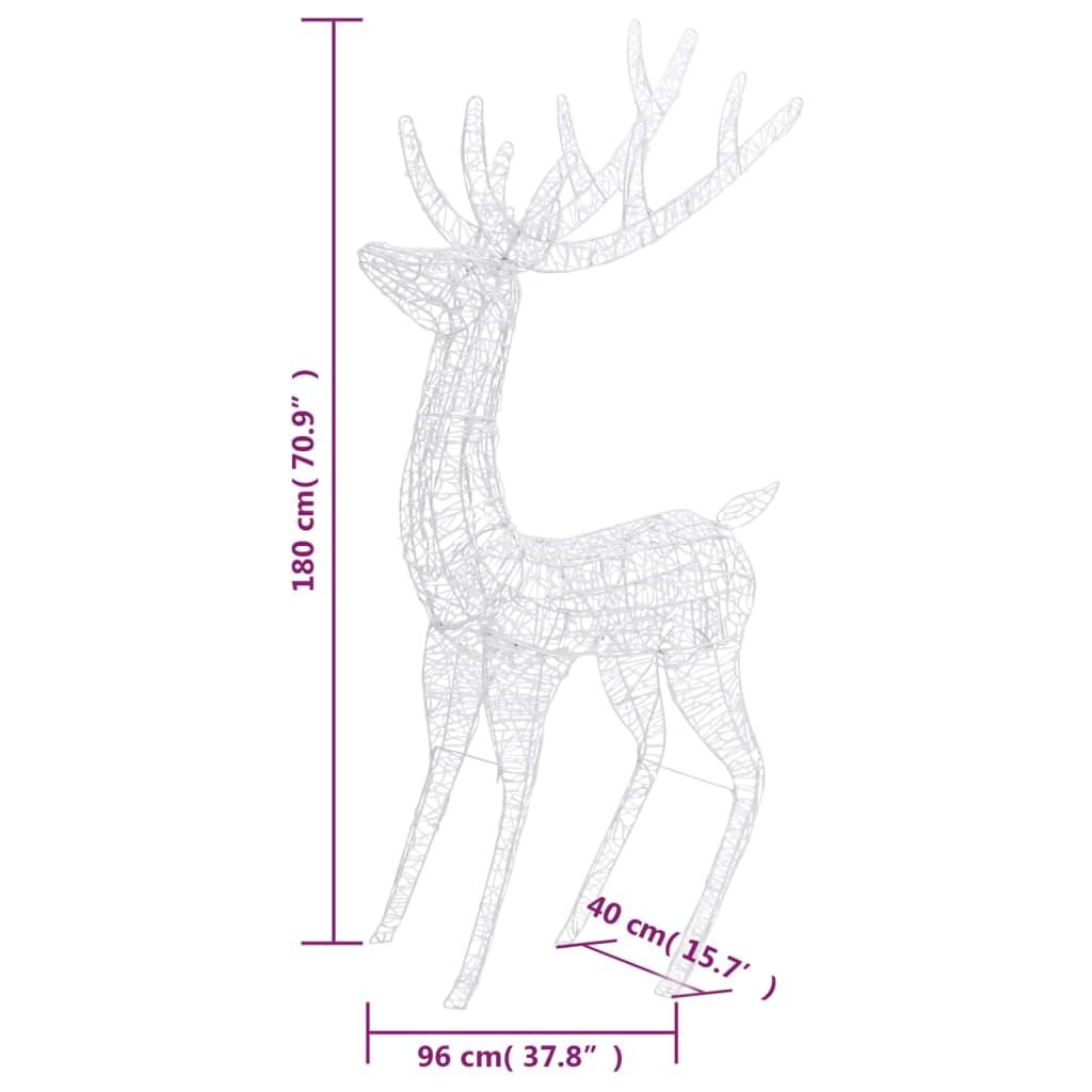 Świąteczny renifer XXL, akryl, 250 kolorowych diod LED, 180 cm nr. 8