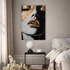 Obraz Do Sypialni Na Płótnie Portret Kobiety Abstrakcja Styl Glamour 80x120cm - Miniaturka zdjęcia nr 3