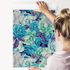 Tapeta W Rolce Kolorowe RÓŻE Kwiaty Natura Liście - Miniaturka zdjęcia nr 6