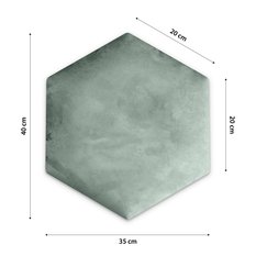 Panele tapicerowane 35x40 na ścianę hexagon miętowy - Miniaturka zdjęcia nr 3