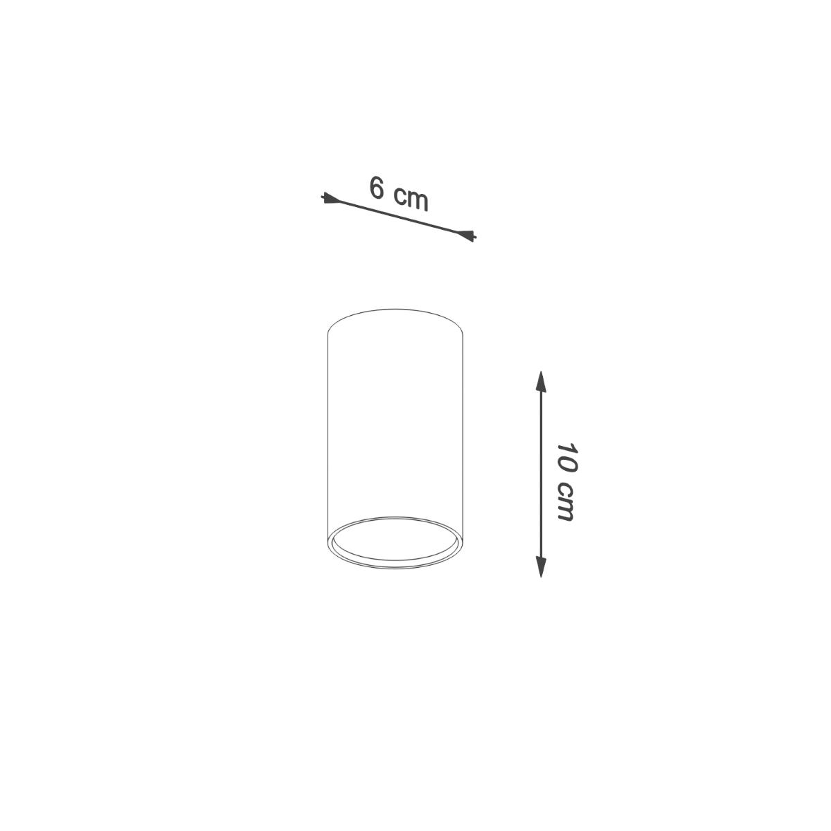 Plafon LAGOS 10 biały 10x6x6cm nowoczesna lampa GU10 do salonu  nr. 7