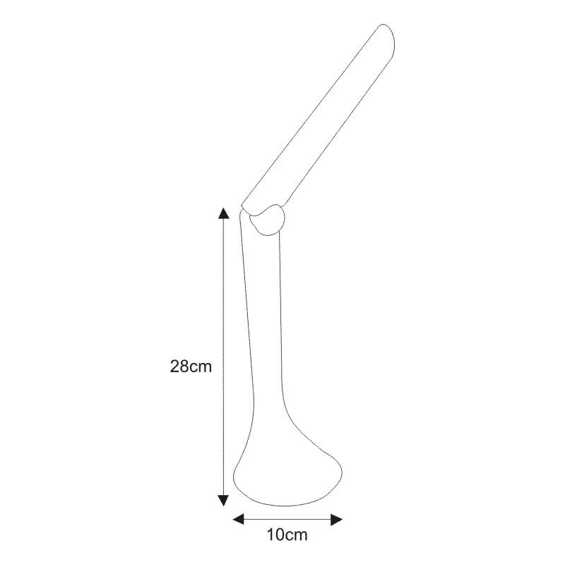 Lampka biurkowa K-MT-205 SREBNY ASTON 21x28x10 cm do salonu lub pokoju srebrny nr. 2