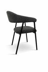 2x krzesło tapicerowane do jadalni VANO stelaż czarny, tkanina Aragon grafit cena za jedną sztukę 221,20 zł - Miniaturka zdjęcia nr 5