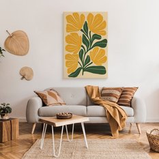 Duży Obraz Do Sypialni Barwne Kwiaty Natura Styl Boho Abstrakcja 80x120cm - Miniaturka zdjęcia nr 3