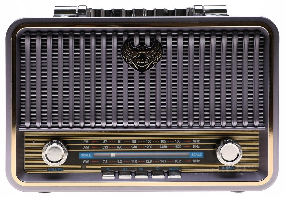 Radio przenośne 25 x 17,5 x 10 cm RETRO z funkcją bluetooth   akumulator USB  nr. 4