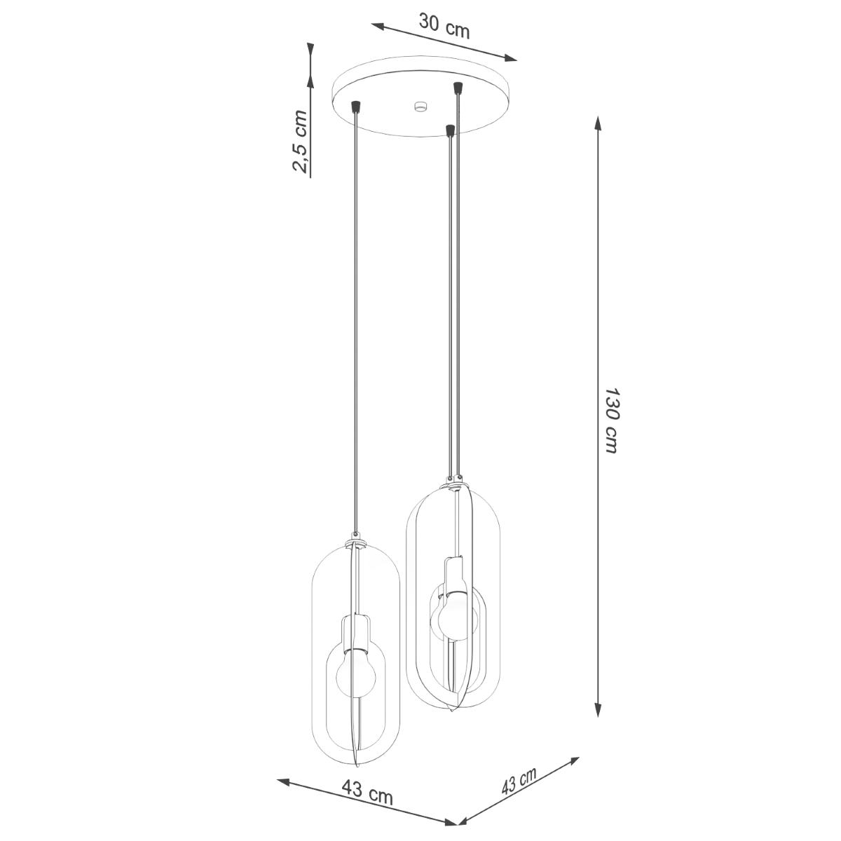 Lampa wisząca NICUS 3P biała 130x43x43cm nowoczesna E27 do salonu nr. 10