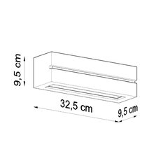 Kinkiet ceramiczny VEGA LINE 9.5x9.5x32.5cm E27 biały nowoczesny do salonu - Miniaturka zdjęcia nr 5