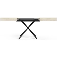 Stół rozkładany 120x90x80 cm prostokątny Aurora X white chromix do jadalni - Miniaturka zdjęcia nr 4