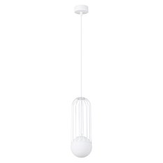 Lampa wisząca BRINA 1 biała 115x12x12cm nowoczesna G9 do salonu - Miniaturka zdjęcia nr 1