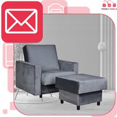 Fotel rozkładany z podnóżkiem Alicja salon pokój - Miniaturka zdjęcia nr 3