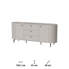 Komoda Zante 190 cm do salonu kaszmir - Miniaturka zdjęcia nr 9