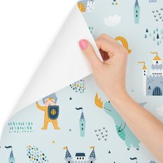 Tapeta zamek, smoki, rycerze z bajki, dla chłopca  - Miniaturka zdjęcia nr 3