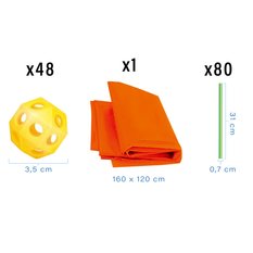 Zabawka klocki konstrukcyjne Namiot dla dzieci Heckermann HC-060C-3 - Miniaturka zdjęcia nr 7