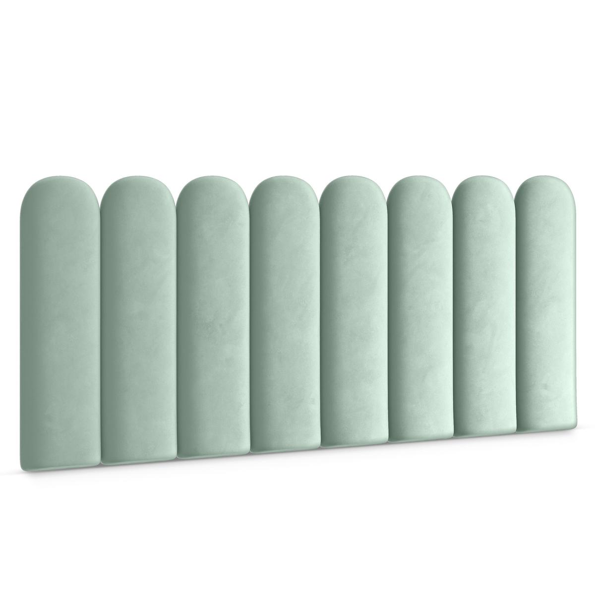 Panele tapicerowane 30x80 cm na ścianę płotek wezgłowie miętowy