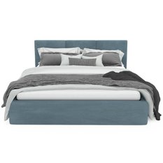 Łóżko tapicerowane do sypialni basic 120x200x88 cm podwójne morskie - Miniaturka zdjęcia nr 11