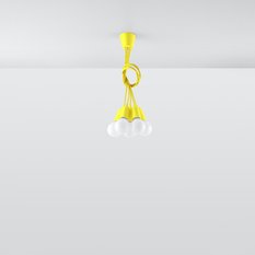 Lampa wisząca DIEGO 5 żółta 90x25x25cm nowoczesna E27 do salonu - Miniaturka zdjęcia nr 5