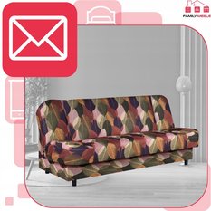 Wersalka SARA PRINT 200x95 cm liście rozkładana kanapa z pojemnikiem sofa do salonu Nature - Miniaturka zdjęcia nr 3